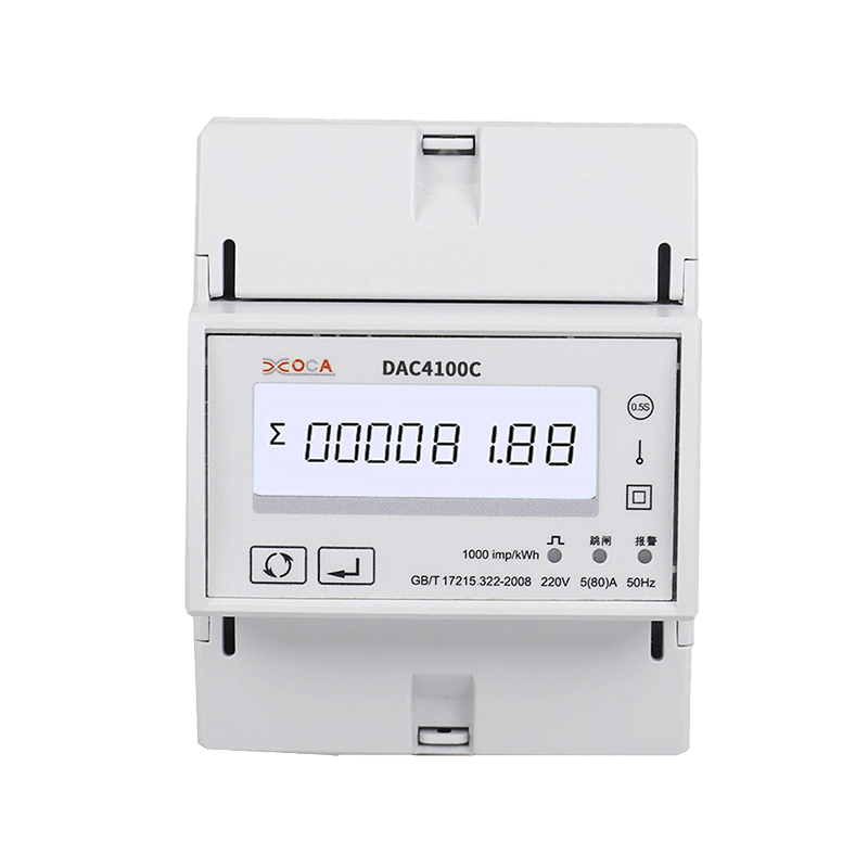 DAC4100C Satu Fase 2 Kabel DIN Rail Modbus Smart Energy Meter dengan Relay