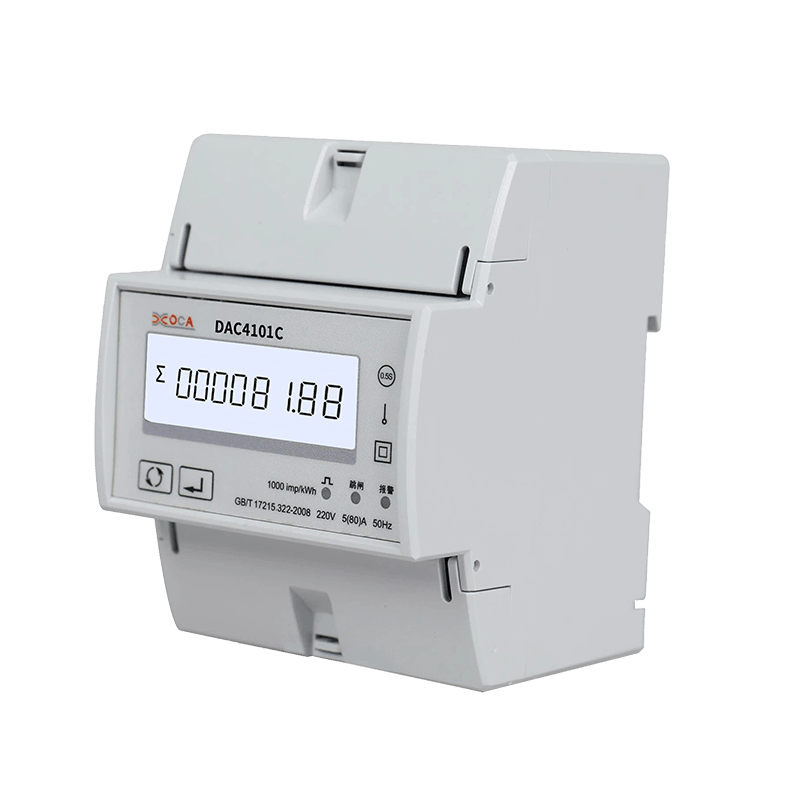 Rel DIN Dac4101c dengan Pengukur Energi Modbus Fase Tunggal Prabayar Relai