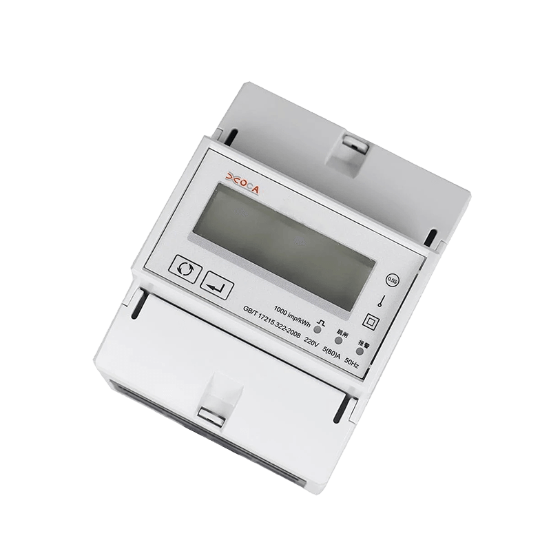 Rel DIN Dac4101c dengan Pengukur Energi Modbus Fase Tunggal Prabayar Relai