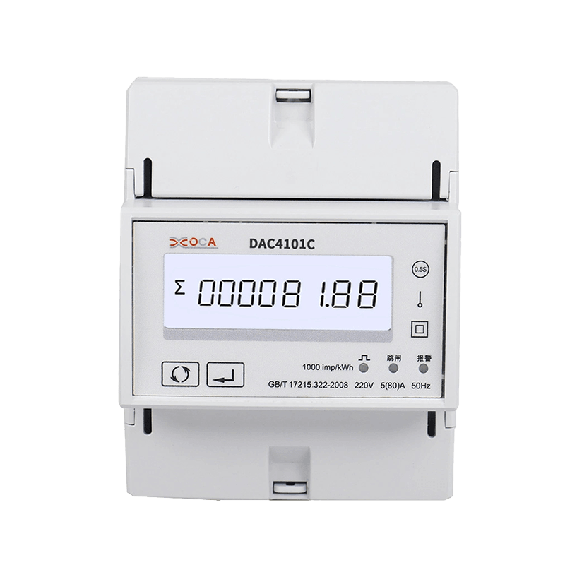 Rel DIN Dac4101c dengan Pengukur Energi Modbus Fase Tunggal Prabayar Relai