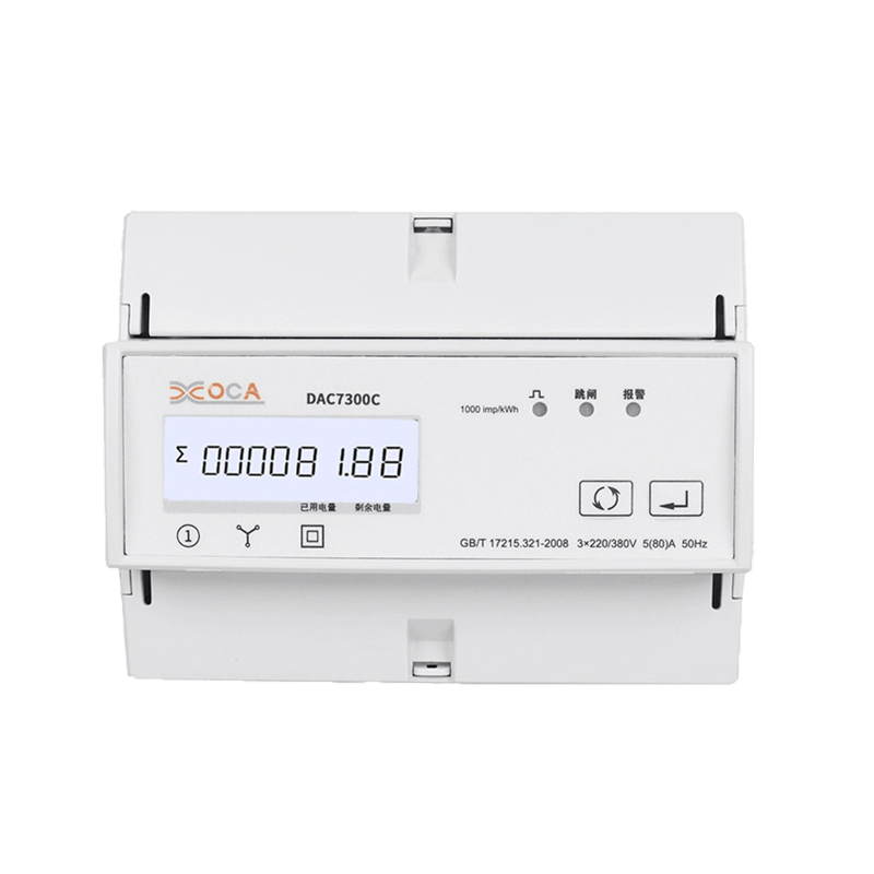 DAC7300C DIN Rail Meteran Energi Listrik Relai AC Modbus Tiga Fase