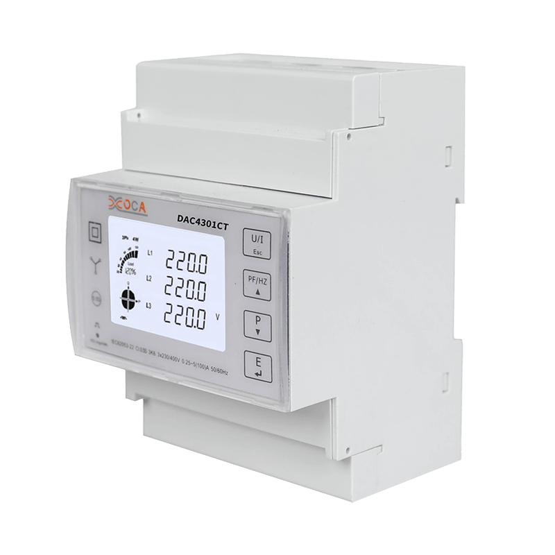 Dac4301CT DIN Rail AC Tiga Fasa dengan Meteran Energi Transformator