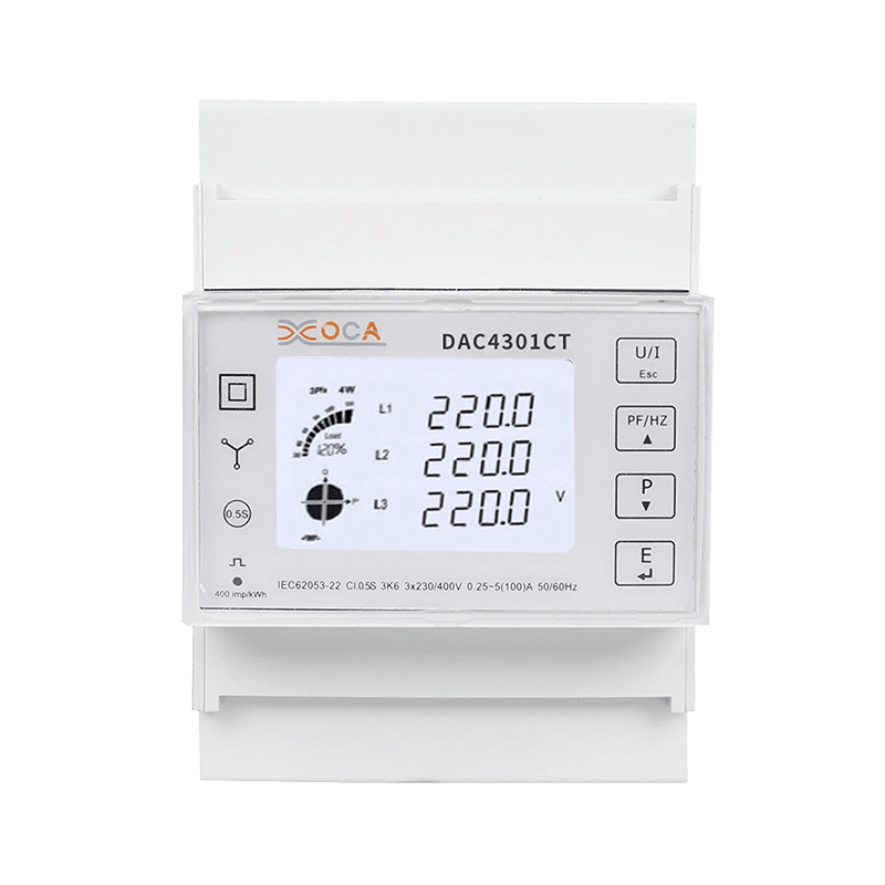 Dac4301CT DIN Rail AC Tiga Fasa dengan Meteran Energi Transformator