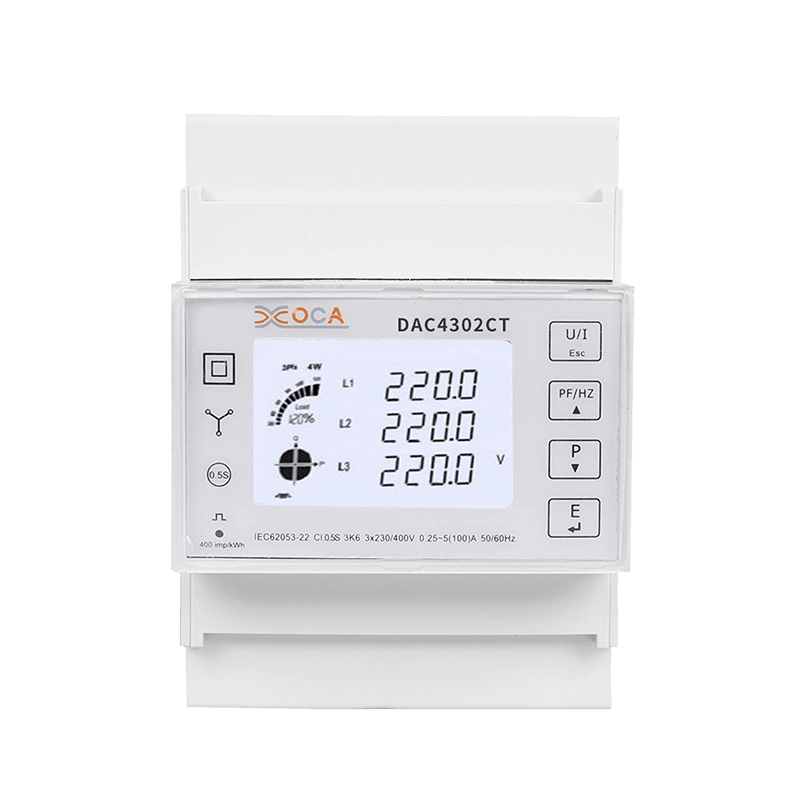 Dac4302CT DIN Rail Tiga Fase Modbus Tuya Meteran Energi Listrik Meteran Daya