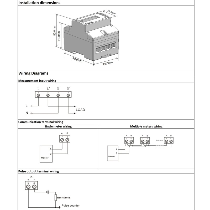 Dac4101c DIN Rail Meteran Energi Jarak Jauh Prabayar Listrik Lora Fase Tunggal