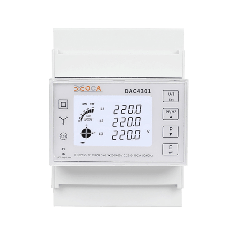 Dac4301 DIN Rail Meteran Tenaga Listrik Modbus Prabayar