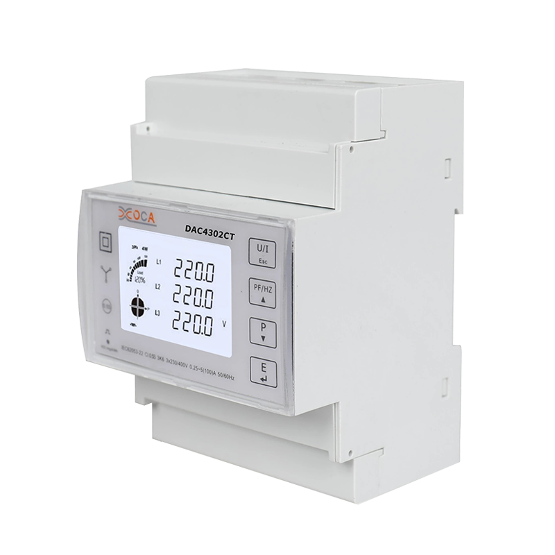 DAC7300C DIN Rail Tiga Fasa Modbus AC Relay Meteran Tenaga Listrik