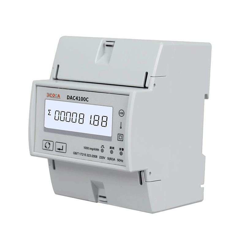 Dac4120c DIN Rail Fase Tunggal AC Modbus Meteran Energi Multi-Fungsi Cerdas