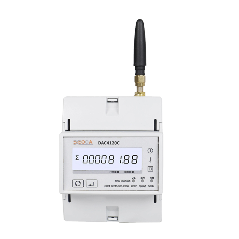 Dac4120c DIN Rail Fase Tunggal AC Modbus Meteran Energi Multi-Fungsi Cerdas