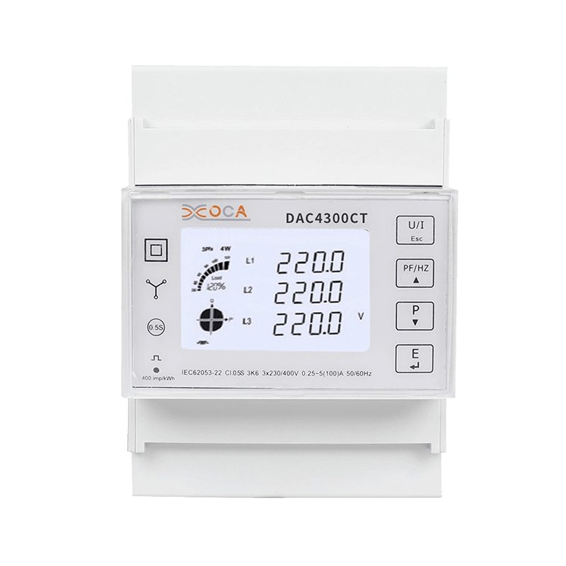 Dac4300CT DIN Rail Multimeter Meteran Energi Listrik Pintar