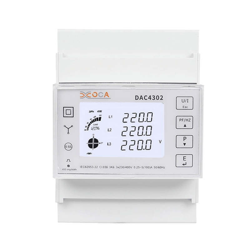 Dac4302 DIN Rail RS485 Meteran Listrik Cerdas Tiga Fasa