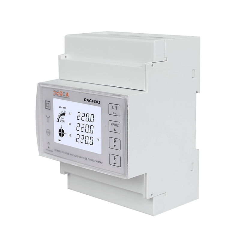 DIN Rail Meteran Elektronik Nirkabel Cerdas Modbus Tiga Fase