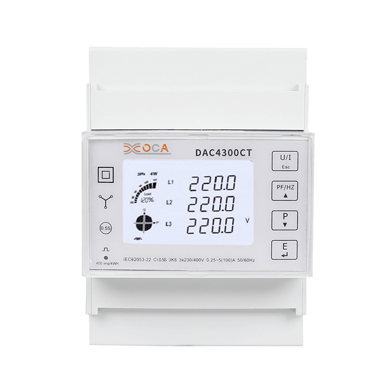 Dac4300CT DIN Rail Meteran Energi Cerdas WiFi Prabayar Digital Tiga Fase Empat Kawat