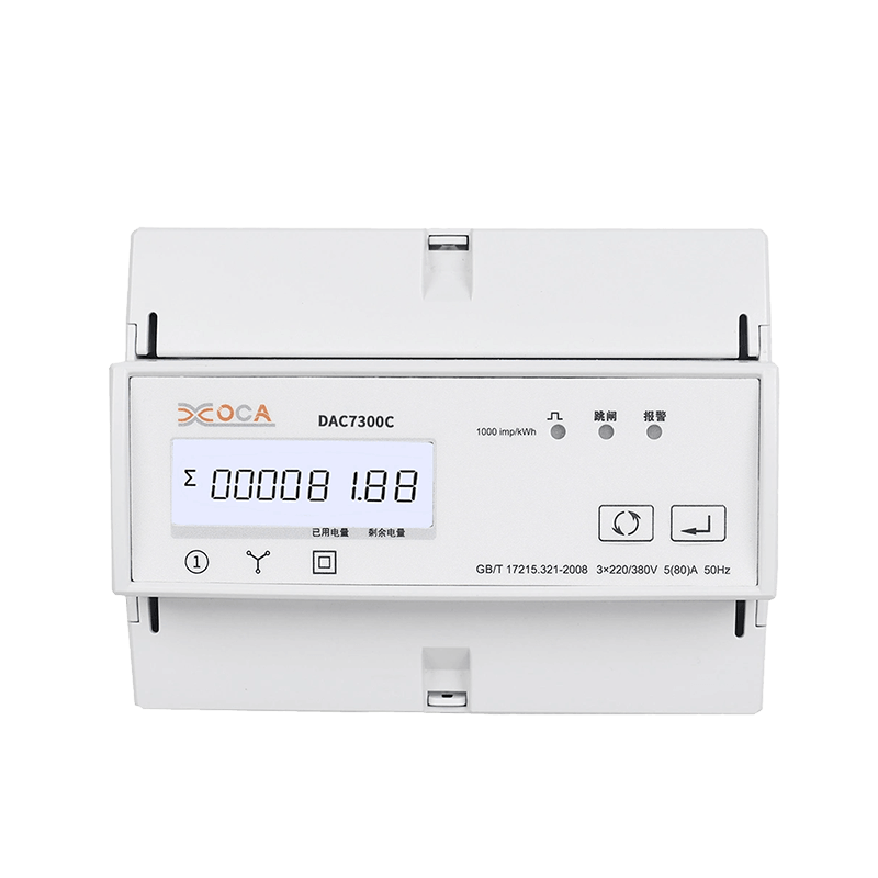 DAC7300C DIN Rail Meteran Energi Listrik Relai AC Modbus Tiga Fase