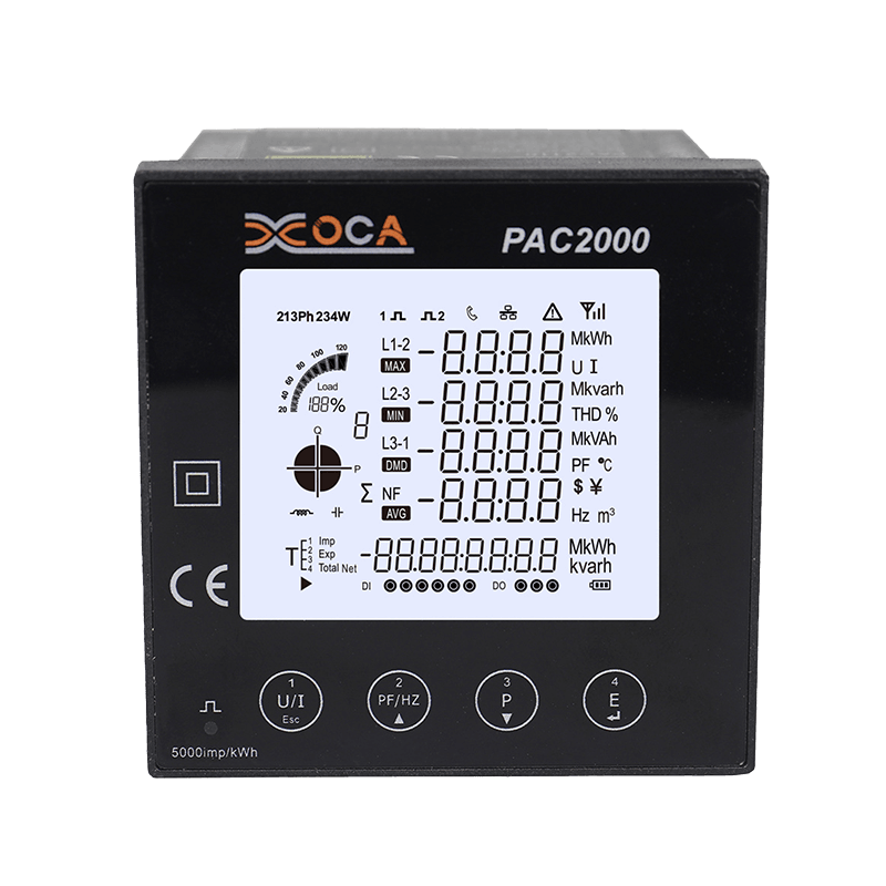 PAC2000 Meteran Daya Digital Panel LCD Cerdas Multifungsi