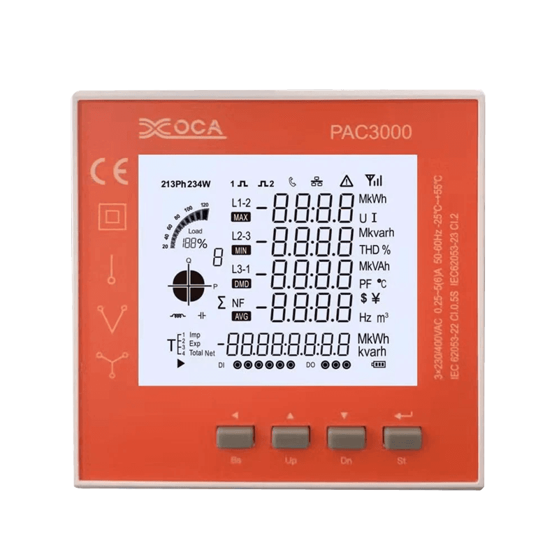 PAC3100 Pengukur Daya Elektronik WiFi LCD Digital Cerdas