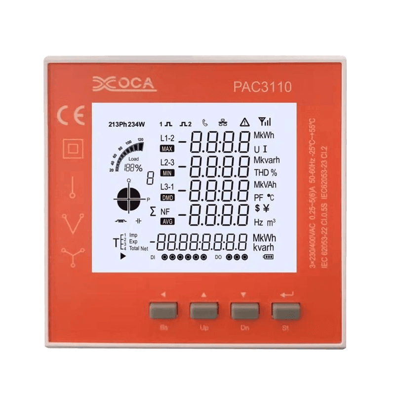 PAC3100 Pengukur Daya Elektronik WiFi LCD Digital Cerdas