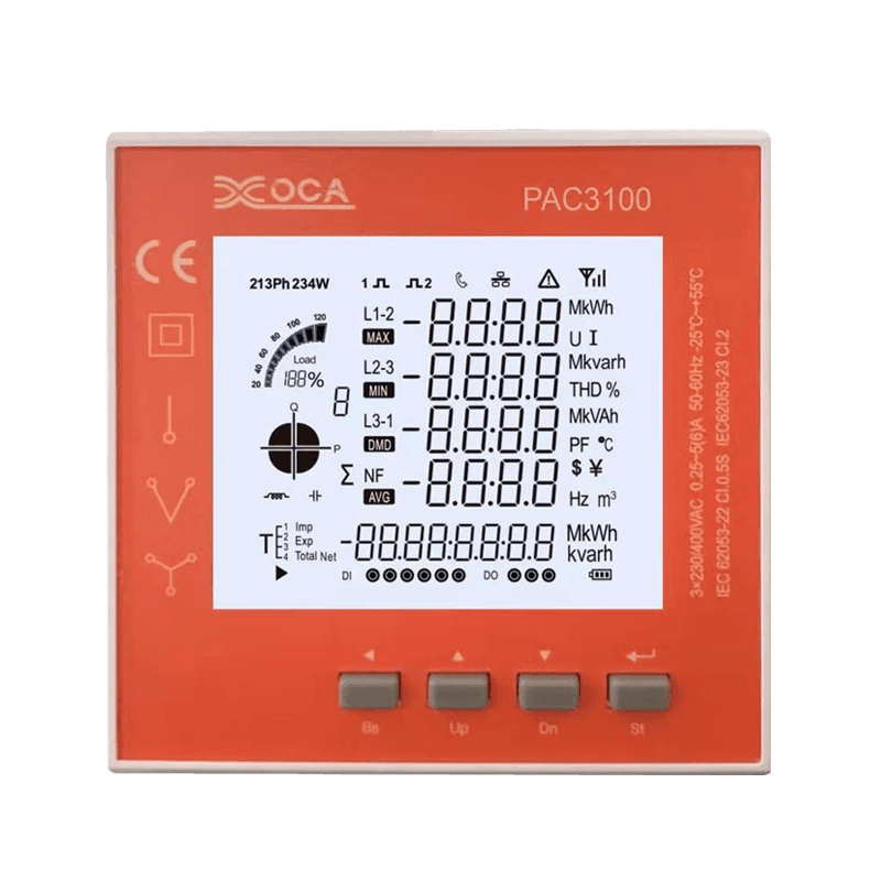 Pengukur Daya Panel Cerdas LCD PAC3000