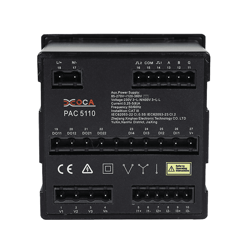 PAC5010 Multimeter Pengukur Daya Panel LCD Modbus Cerdas