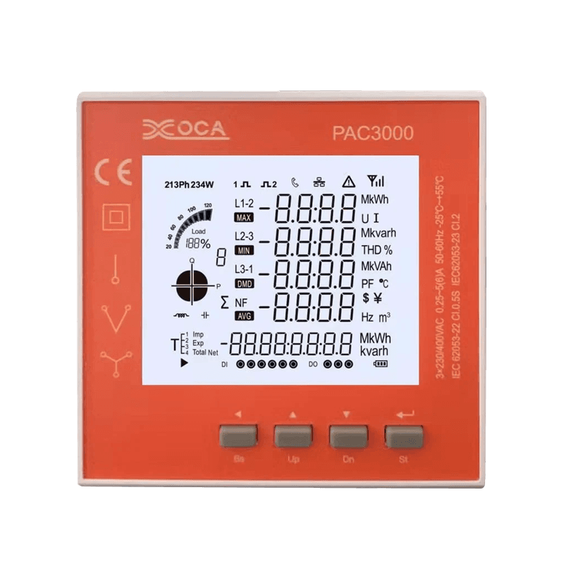 PAC3100 Pengukur Daya Elektronik WiFi LCD Digital Cerdas